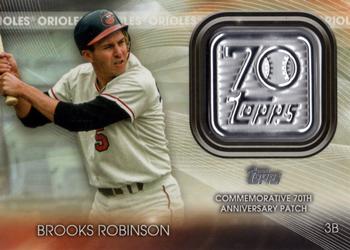 2021 Topps - 70th Anniversary Logo Patch (Series 2) #T70P-BR Brooks Robinson Front