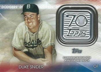 2021 Topps - 70th Anniversary Logo Patch (Series 2) #T70P-DS Duke Snider Front