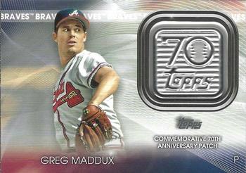 2021 Topps - 70th Anniversary Logo Patch (Series 2) #T70P-GM Greg Maddux Front