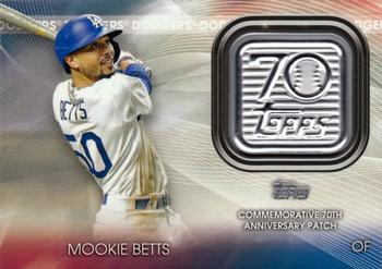 2021 Topps - 70th Anniversary Logo Patch (Series 2) #T70P-MB Mookie Betts Front