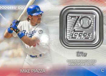 2021 Topps - 70th Anniversary Logo Patch (Series 2) #T70P-MP Mike Piazza Front