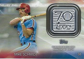 2021 Topps - 70th Anniversary Logo Patch (Series 2) #T70P-MS Mike Schmidt Front
