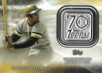 2021 Topps - 70th Anniversary Logo Patch (Series 2) #T70P-RC Roberto Clemente Front