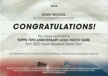 2021 Topps - 70th Anniversary Logo Patch (Series 2) #T70P-SM Stan Musial Back