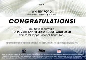 2021 Topps - 70th Anniversary Logo Patch (Series 2) #T70P-WF Whitey Ford Back