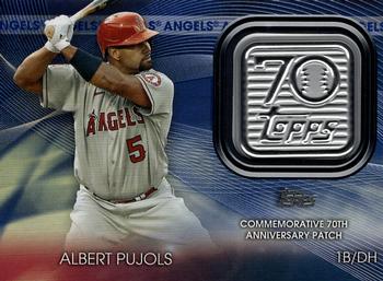 2021 Topps - 70th Anniversary Logo Patch Blue (Series 2) #T70P-AP Albert Pujols Front