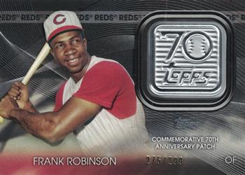 2021 Topps - 70th Anniversary Logo Patch Black (Series 2) #T70P-FR Frank Robinson Front