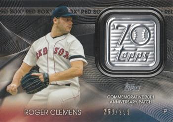 2021 Topps - 70th Anniversary Logo Patch Black (Series 2) #T70P-RCL Roger Clemens Front
