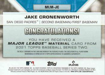 2021 Topps - Major League Material Relics (Series Two) #MLM-JC Jake Cronenworth Back