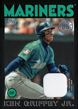 2021 Topps - 1986 Topps Baseball 35th Anniversary Relics Black (Series Two) #86BR-KG Ken Griffey Jr. Front