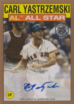 2021 Topps - 1986 Topps Baseball 35th Anniversary All-Stars Autographs Gold #86AS-CY Carl Yastrzemski Front