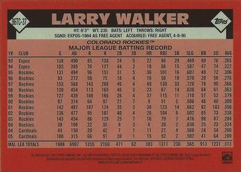 2021 Topps - 1986 Topps Baseball 35th Anniversary Chrome Silver Pack (Series Two) #86TC-37 Larry Walker Back