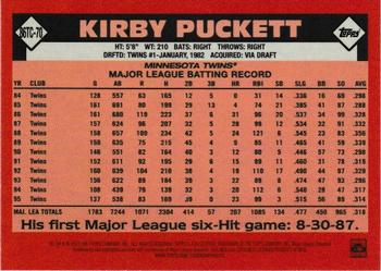 2021 Topps - 1986 Topps Baseball 35th Anniversary Chrome Silver Pack (Series Two) #86TC-70 Kirby Puckett Back