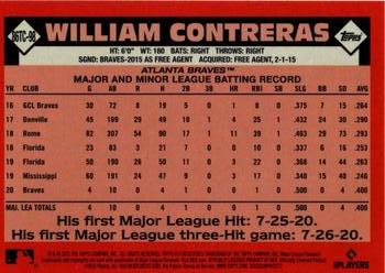 2021 Topps - 1986 Topps Baseball 35th Anniversary Chrome Silver Pack (Series Two) #86TC-98 William Contreras Back