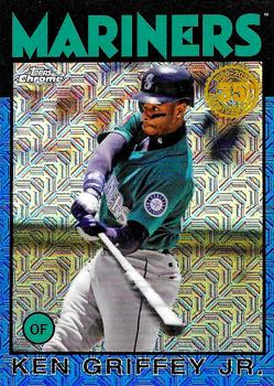 2021 Topps - 1986 Topps Baseball 35th Anniversary Chrome Silver Pack Blue (Series Two) #86TC-2 Ken Griffey Jr. Front