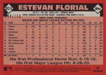 2021 Topps - 1986 Topps Baseball 35th Anniversary Chrome Silver Pack Blue (Series Two) #86TC-10 Estevan Florial Back