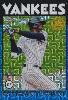 2021 Topps - 1986 Topps Baseball 35th Anniversary Chrome Silver Pack Blue (Series Two) #86TC-10 Estevan Florial Front
