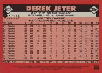 2021 Topps - 1986 Topps Baseball 35th Anniversary Chrome Silver Pack Blue (Series Two) #86TC-34 Derek Jeter Back