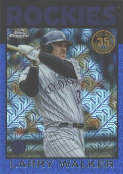 2021 Topps - 1986 Topps Baseball 35th Anniversary Chrome Silver Pack Blue (Series Two) #86TC-37 Larry Walker Front