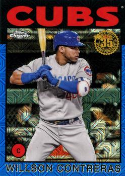 2021 Topps - 1986 Topps Baseball 35th Anniversary Chrome Silver Pack Blue (Series Two) #86TC-66 Willson Contreras Front