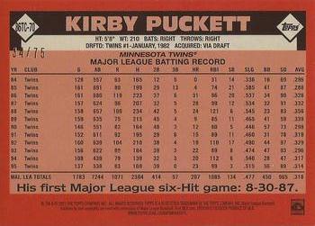 2021 Topps - 1986 Topps Baseball 35th Anniversary Chrome Silver Pack Purple (Series Two) #86TC-70 Kirby Puckett Back