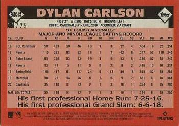 2021 Topps - 1986 Topps Baseball 35th Anniversary Chrome Silver Pack Orange (Series Two) #86TC-84 Dylan Carlson Back