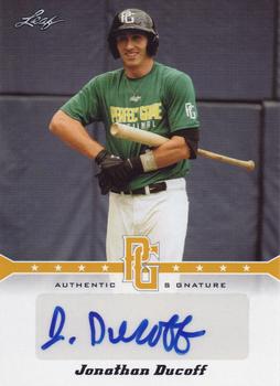 2013 Leaf Perfect Game - Autographs Gold #A-JD1 Jonathan Ducoff Front