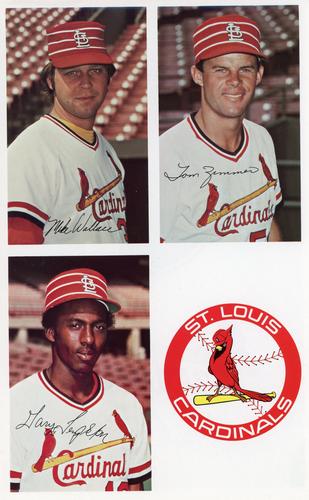 1976 St. Louis Cardinals Picture Pack #NNO Lou Brock / Garry Templeton / Mike Wallace / Tom Zimmer Back