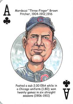 2015 Hero Decks Chicago Cubs Baseball Heroes Playing Cards #A♣ Mordecai Brown Front