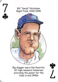 2015 Hero Decks Chicago Cubs Baseball Heroes Playing Cards #7♣ Bill Nicholson Front