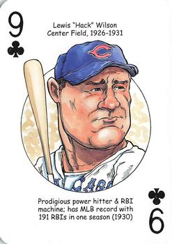 2015 Hero Decks Chicago Cubs Baseball Heroes Playing Cards #9♣ Hack Wilson Front