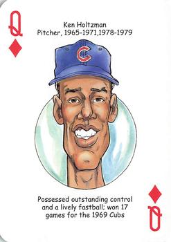 2015 Hero Decks Chicago Cubs Baseball Heroes Playing Cards #Q♦ Ken Holtzman Front