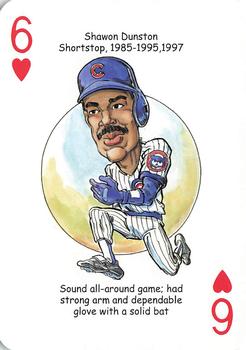 2015 Hero Decks Chicago Cubs Baseball Heroes Playing Cards #6♥ Shawon Dunston Front
