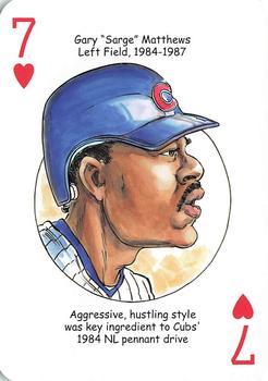 2015 Hero Decks Chicago Cubs Baseball Heroes Playing Cards #7♥ Gary Matthews Front