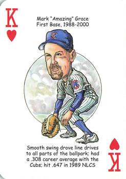 2015 Hero Decks Chicago Cubs Baseball Heroes Playing Cards #K♥ Mark Grace Front