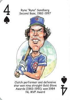 2015 Hero Decks Chicago Cubs Baseball Heroes Playing Cards #4♠ Ryne Sandberg Front