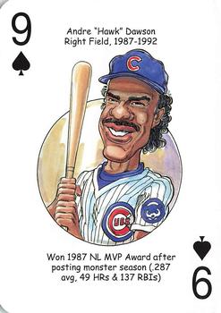 2015 Hero Decks Chicago Cubs Baseball Heroes Playing Cards #9♠ Andre Dawson Front