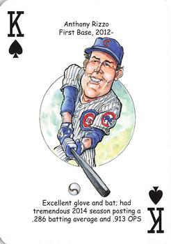 2015 Hero Decks Chicago Cubs Baseball Heroes Playing Cards #K♠ Anthony Rizzo Front