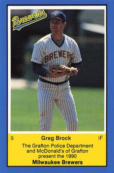 1990 Milwaukee Brewers Police - Grafton Police Department and McDonald's of Grafton #NNO Greg Brock Front