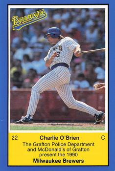 1990 Milwaukee Brewers Police - Grafton Police Department and McDonald's of Grafton #NNO Charlie O'Brien Front
