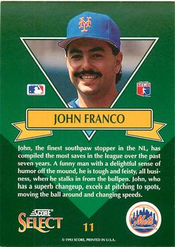 1993 Select - Stars #11 John Franco Back