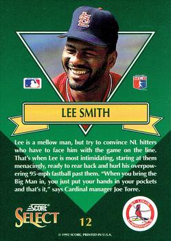 1993 Select - Stars #12 Lee Smith Back