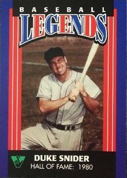 1998 Virginia Lottery Baseball Legends #NNO Duke Snider Front
