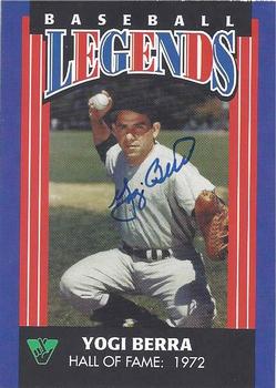 1998 Virginia Lottery Baseball Legends - Autographs #NNO Yogi Berra Front