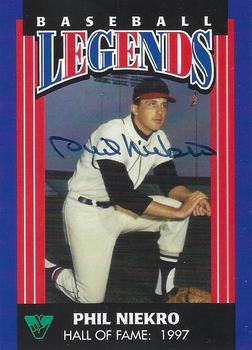 1998 Virginia Lottery Baseball Legends - Autographs #NNO Phil Niekro Front