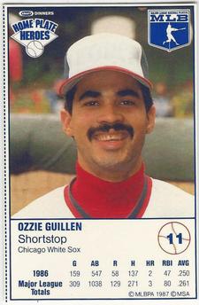 1987 Kraft Home Plate Heroes - White Back Samples #11 Ozzie Guillen Front