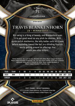 2021 Panini Select - Holo Prizm #75 Travis Blankenhorn Back