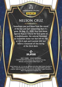 2021 Panini Select - Holo Prizm #172 Nelson Cruz Back