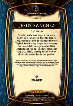 2021 Panini Select - Holo Prizm #211 Jesus Sanchez Back