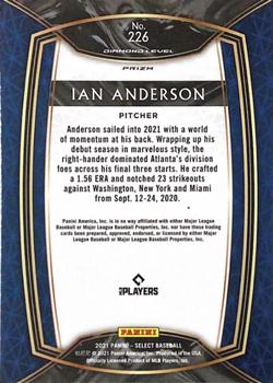 2021 Panini Select - Holo Prizm #226 Ian Anderson Back